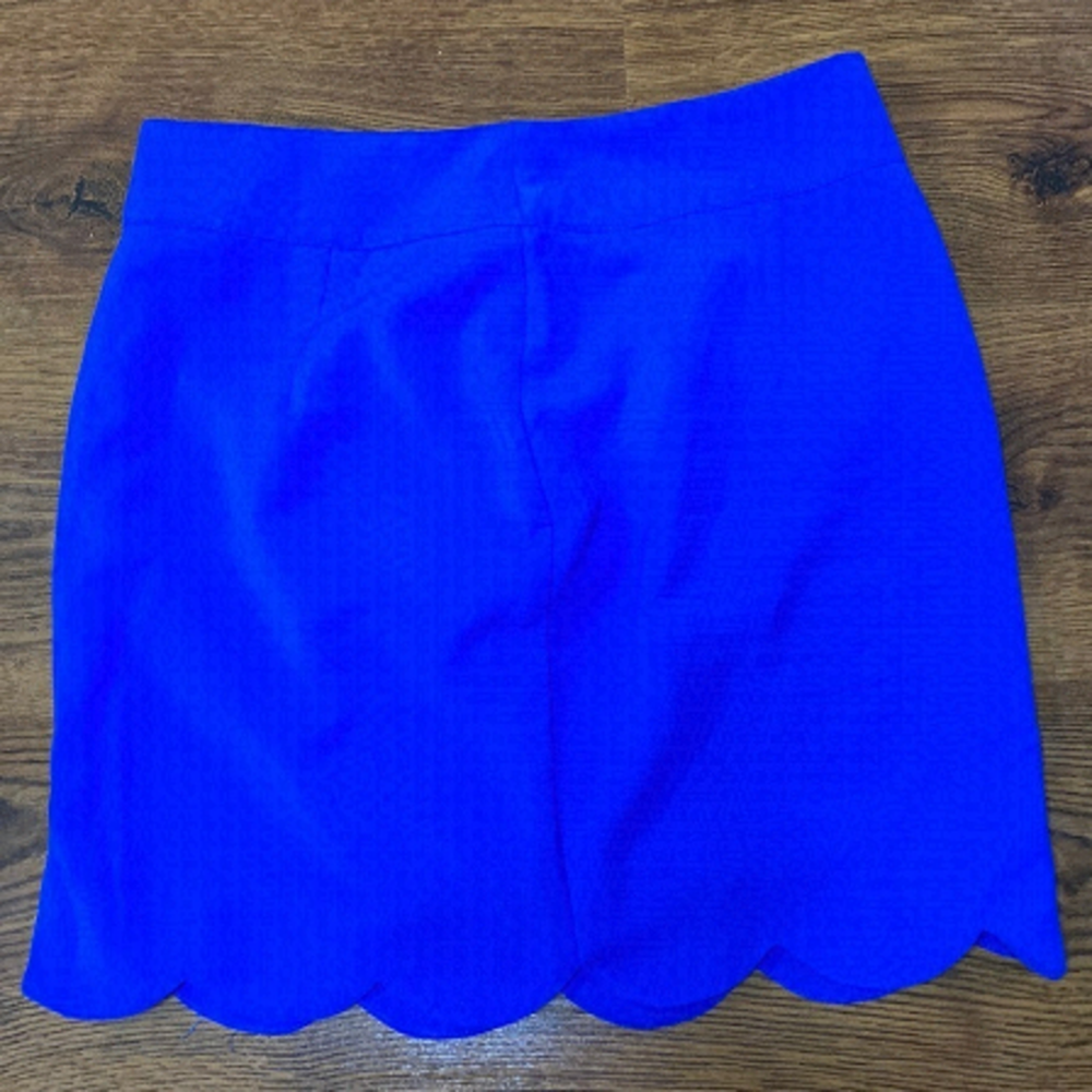 🌷hyfve🌷royal Blue Scalloped Hem Short Skirt​​​